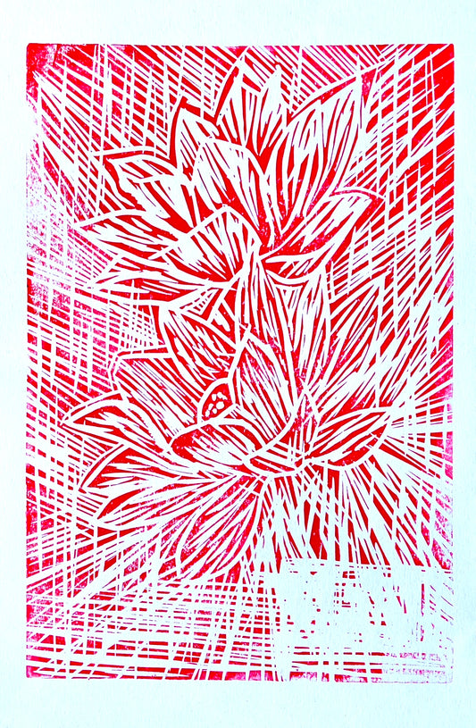 Water Lillies  |  Lino Print