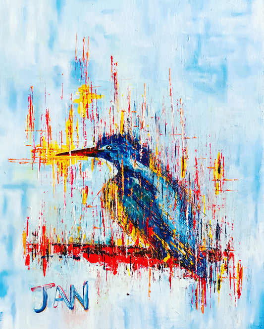 Kingfisher Bird  |  Painting