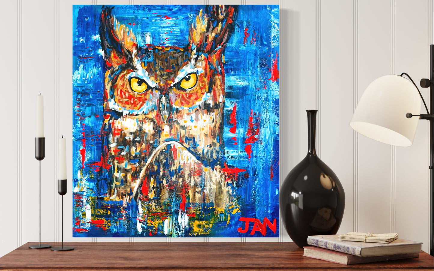 Great horned Owl  |  Painting