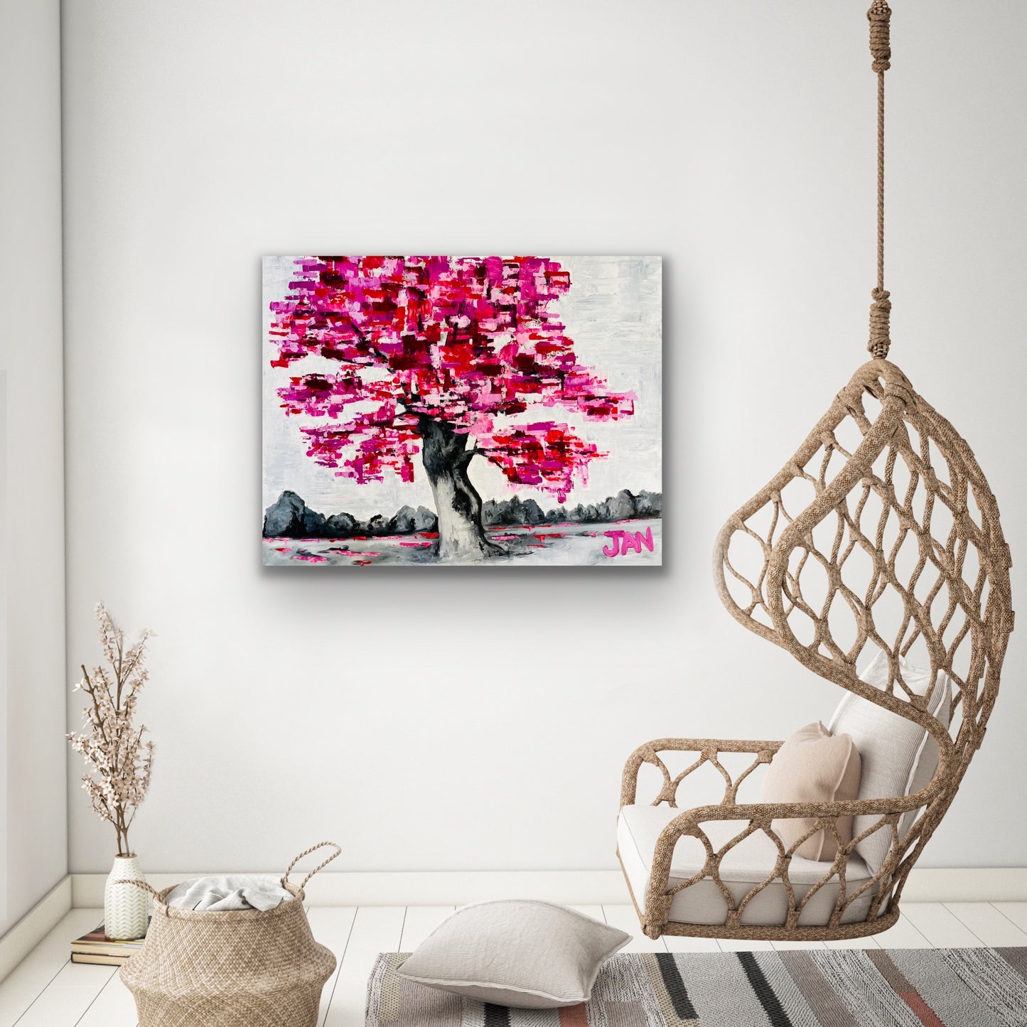 Tree Magenta Blush  |  Painting